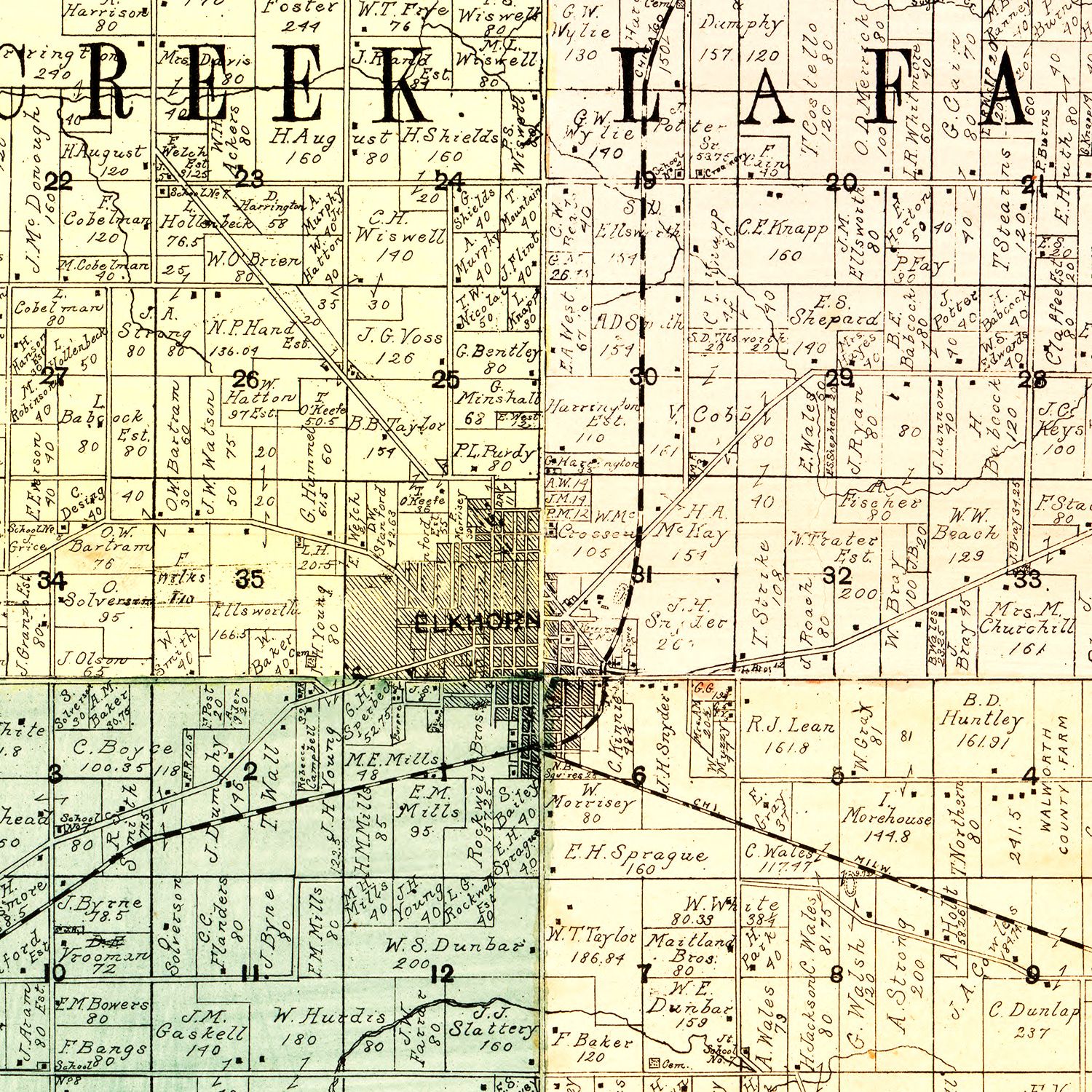 Vintage Map Of Walworth County Wisconsin By Ted S Vintage Art