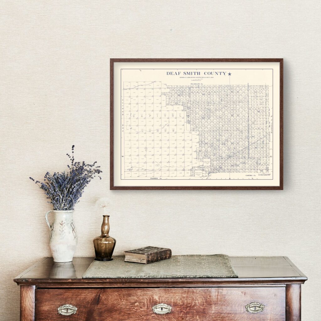 Vintage Map of Deaf Smith County, Texas 1926 by Ted's Vintage Art