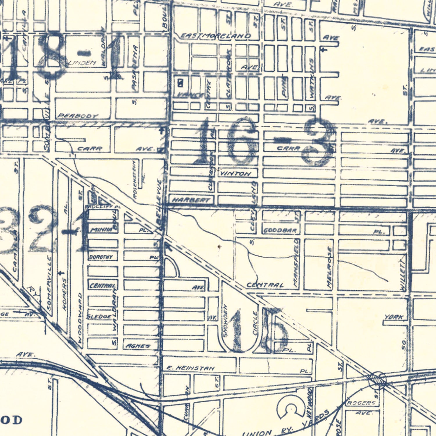 Vintage Map of Memphis, Tennessee 1919 by Ted's Vintage Art