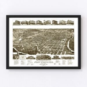 Fort Worth Map 1886