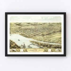 Nebraska City Map 1868
