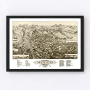 Butte City Map 1884