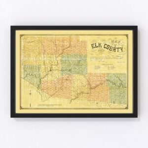 Elk County Map 1855