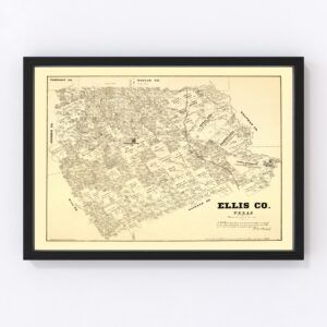 Ellis County Map 1879