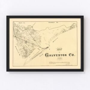 Galveston County Map 1879