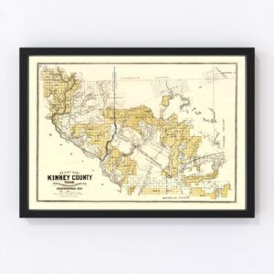 Kinney County Map 1884