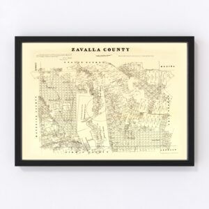 Zavalla County Map 1879