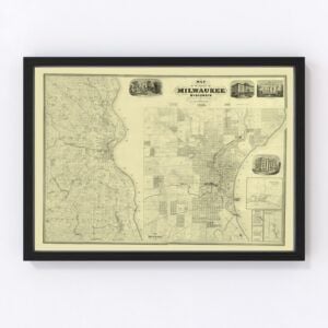 Milwaukee County Map 1858