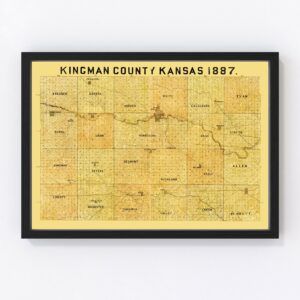 Kingman County Map 1887