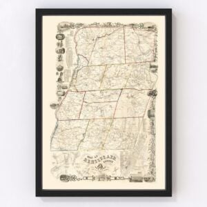 Rensselaer County Map 1854