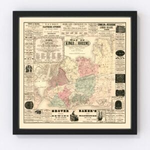 Kings County Map 1860