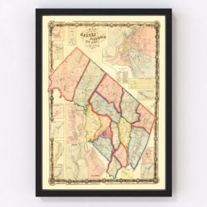 Bergen County Map 1861