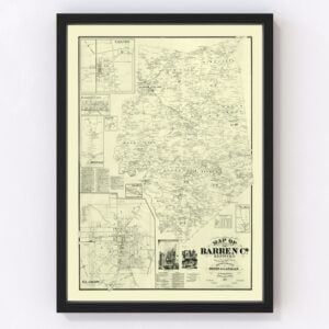 Barren County Map 1879