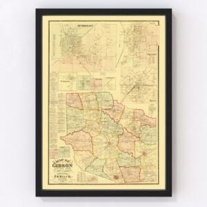 Gibson County Map 1877