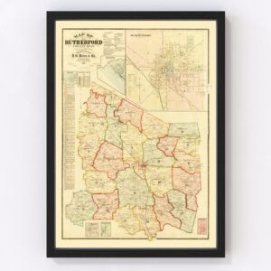 Rutherford County Map 1878