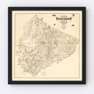 Yazoo County Map 1874