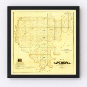 Catahoula Parish Map 1860