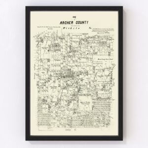 Archer County Map 1879