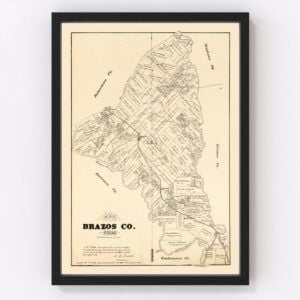 Brazos County Map 1897