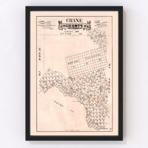 Crane County Map 1888