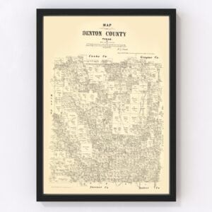 Denton County Map 1879