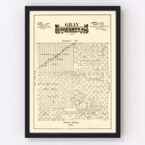 Gray County Map 1888