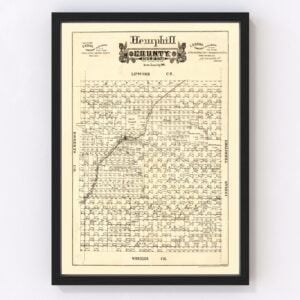 Hemphill County Map 1888