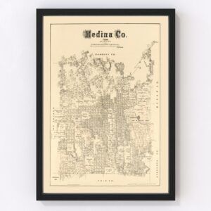 Medina County Map 1879