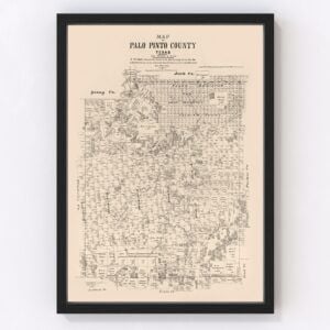 Palo Pinto County Map 1879