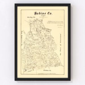 Sabine County Map 1879