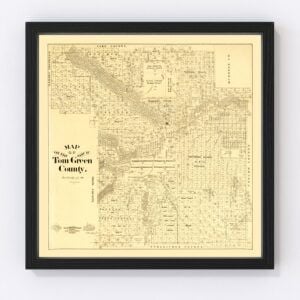 Tom Green County Map 1893