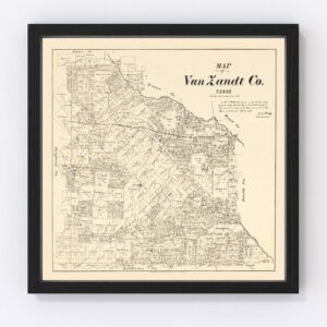 Van Zandt County Map 1884