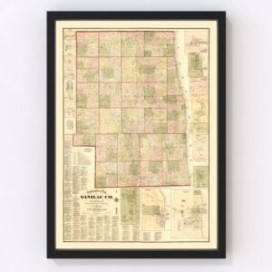 Sanilac County Map 1876
