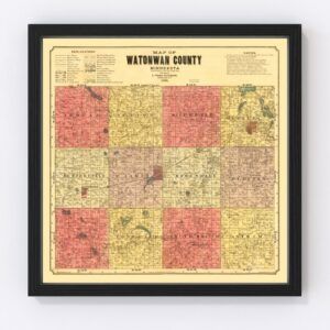 Watonwan County Map 1898