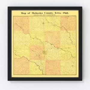 Mahaska County Map 1895