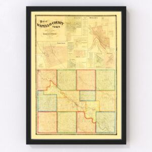 Wapello County Map 1870