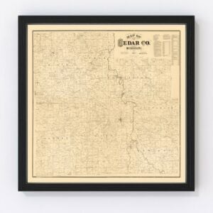 Cedar County Map 1879