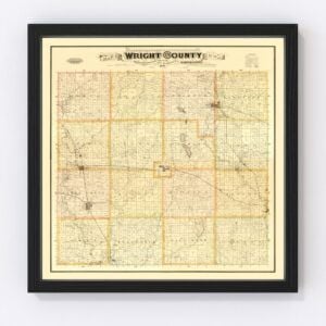 Wright County Map 1885