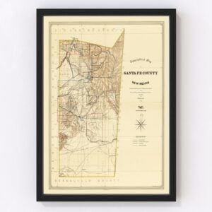 Santa Fe County Map 1888