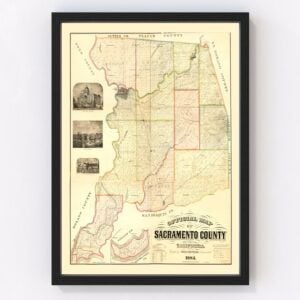 Sacramento County Map 1885