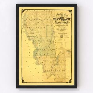 Sutter County Map 1873