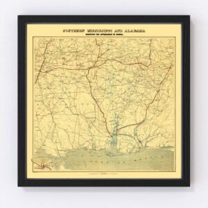 Alabama Map 1863