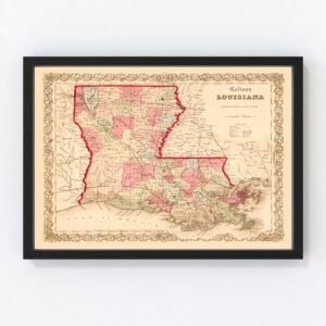 Louisiana Map 1855