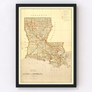 Louisiana Map 1876