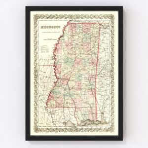 Mississippi Map 1855
