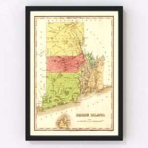 Rhode Island Map 1829
