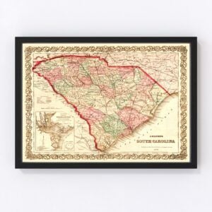 South Carolina Map 1876