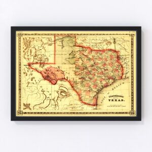 Texas Map 1866