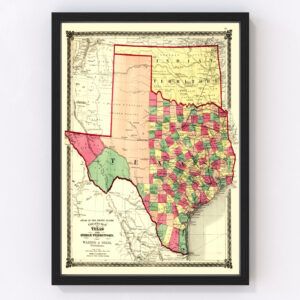 Texas Map 1874