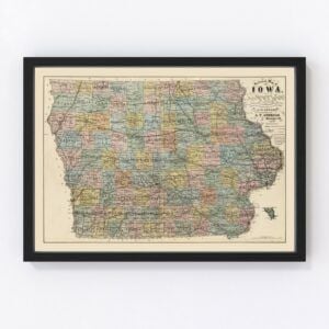 Iowa Map 1875